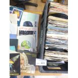 Records : 150+ singles in box mixed genre - good n