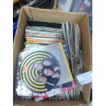 Records : Mixed box of over 200 7" singles varying