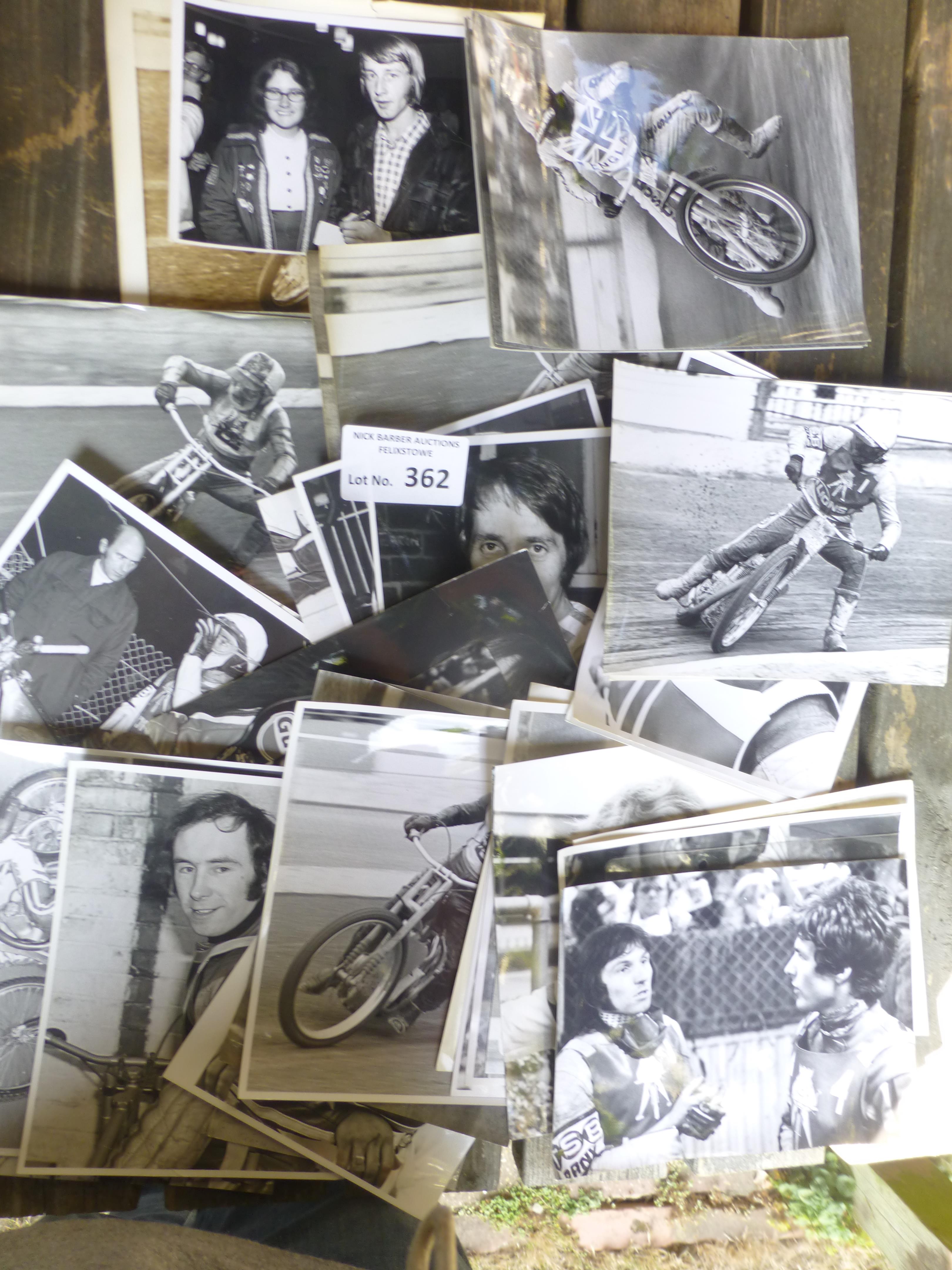 Speedway : Bundle of b/w larger photos 8x6/10x8 19