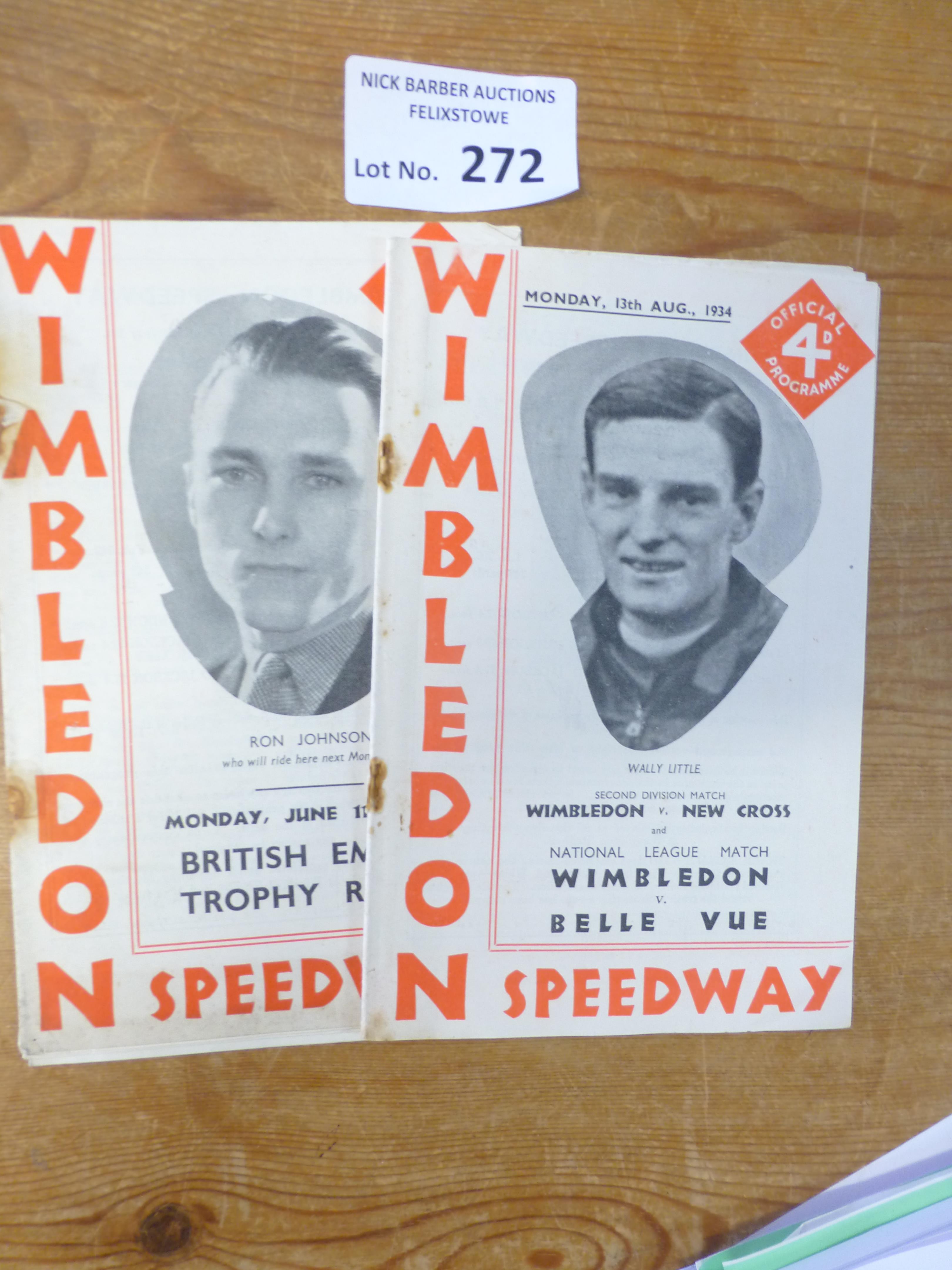 Speedway : Wimbledon - Empire Trophy Mtg 11/06/193