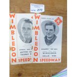 Speedway : Wimbledon - Empire Trophy Mtg 11/06/193