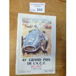 Motor Racing : F1 Grand Prix programme - Reims Fra