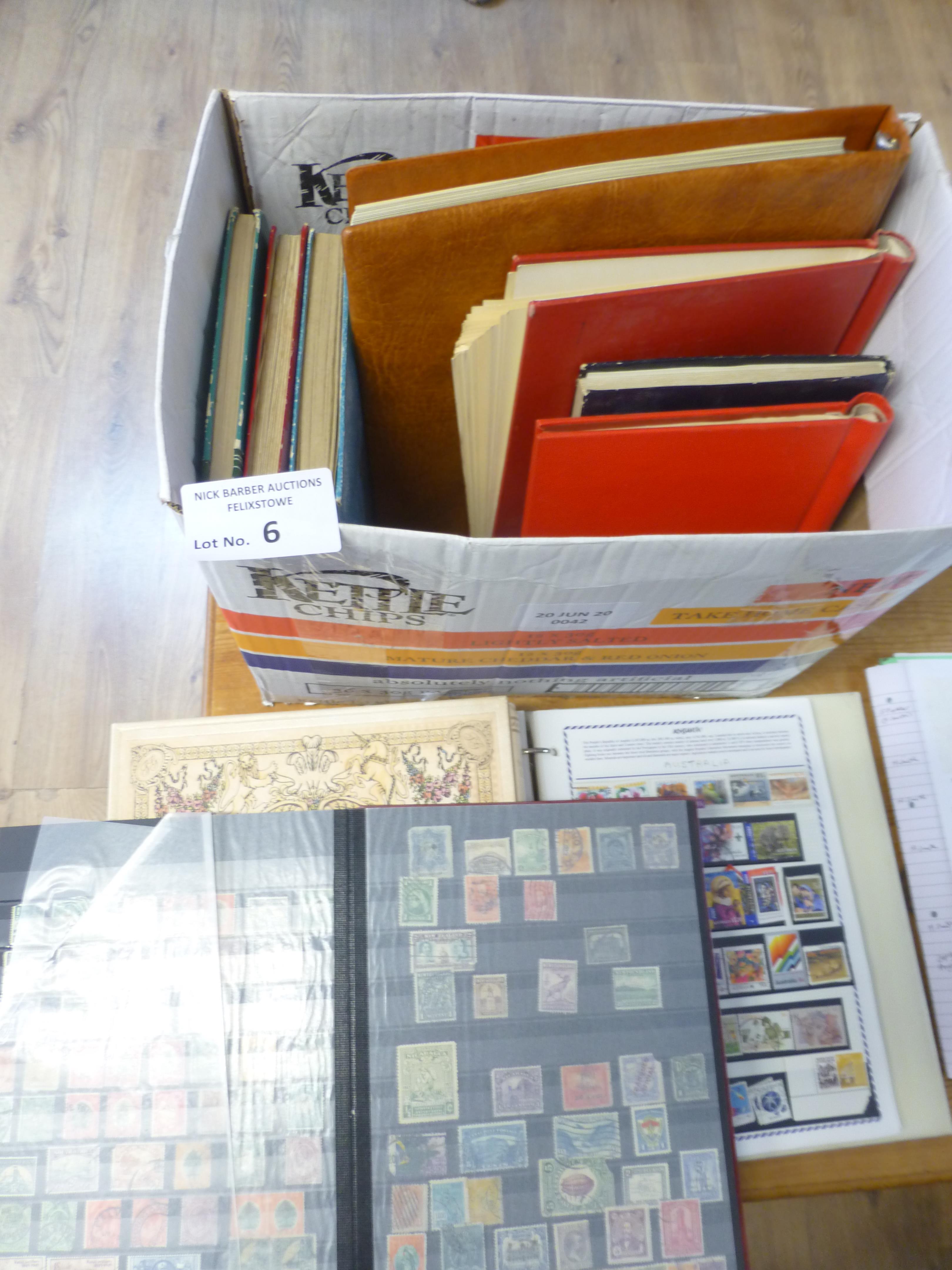 Stamps : Box of various albums World, GB, Charles/