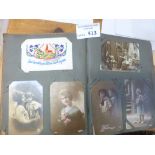 Postcards : Original early postcard album mixture