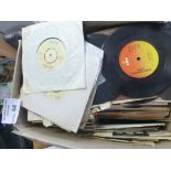 Records : Good box of 200+ singles 1970's/80's - g