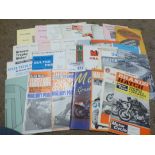 Motor Cycling : Programmes 1950's onward great lot