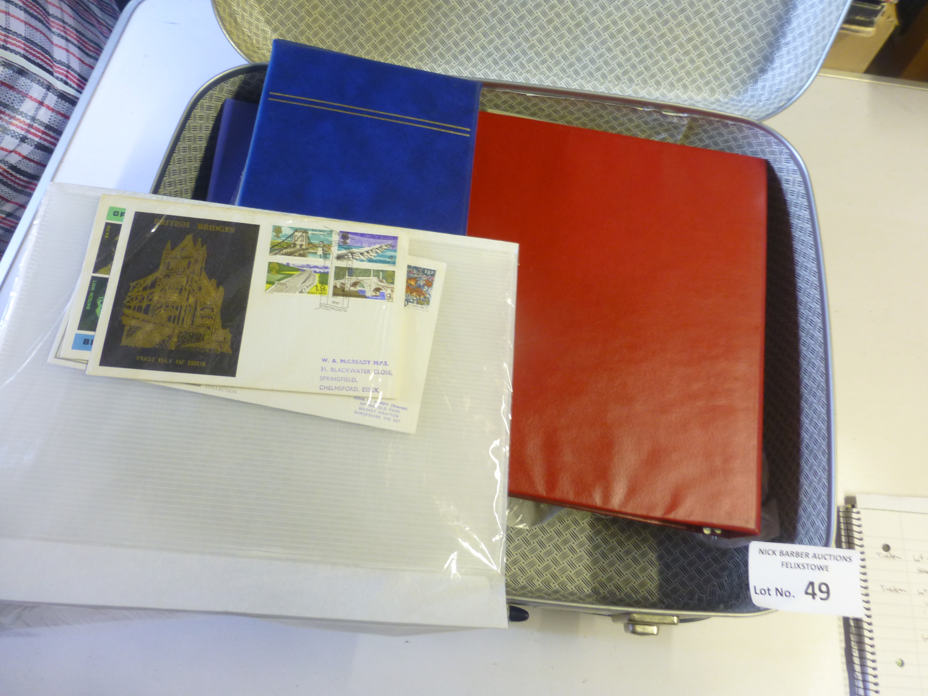 Stamps : Suitcase of covers many with interesting