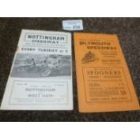 Speedway : (2) Plymouth v London 23/08/32, Notting