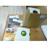 Records : Box of 150+ singles - includes a good slxn