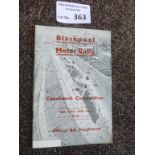 Motor Racing : Blackpool Motor Rally programme - v