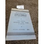 Speedway : Weston (Super Mare) speedway programme
