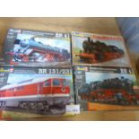Diecast : Revell 4x Railway engine kits boxed & go