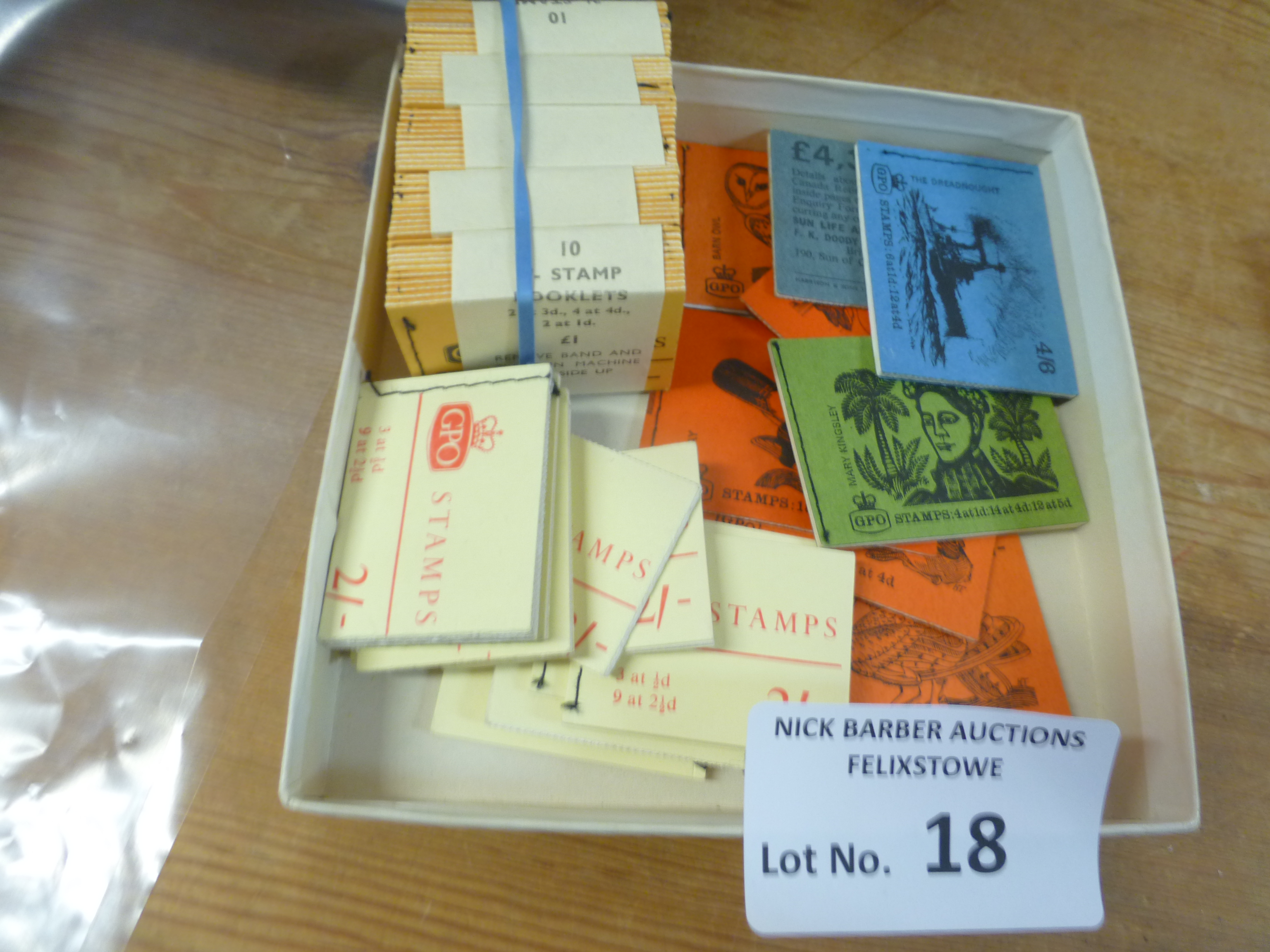 Stamps : 50 Two Shilling booklets & original vendi