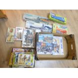 Diecast : Kits box of various Airfix, Revell ships