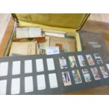 Cigarette Cards : Green case of cards - loose/albu