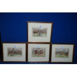 Four framed and mounted hunting Prints by C.H. Jalland.