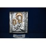 A small silver 925 icon Frame, 2" x 2 1/2".