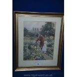 A framed and mounted Print entitled 'Grandad' by Rose Barton.