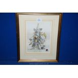 A framed and mounted Watercolour titled 'The Pirate', signed R.A. Palmer with a wax stamp.