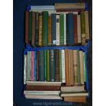 Two crates of books including A Walk Around The Lakes, A Country Challenge etc.