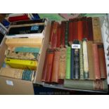 Two boxes of books to include Thackeray, Dickens, Jane Austin etc.