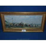 An impressionist Oil painting of Trouville, indistinctly signed.