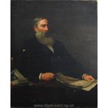 A large Oil on canvas, Portrait of David Powell (1840-1897),