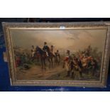 A framed Print by Robert Alexander Hillingford, entitled 'Wellington at Waterloo,