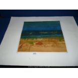 A Gordon Miles pencil signed Print of a French vineyard landscape.