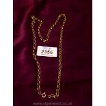A 9ct Gold large link Chain, 24 1/2" long.