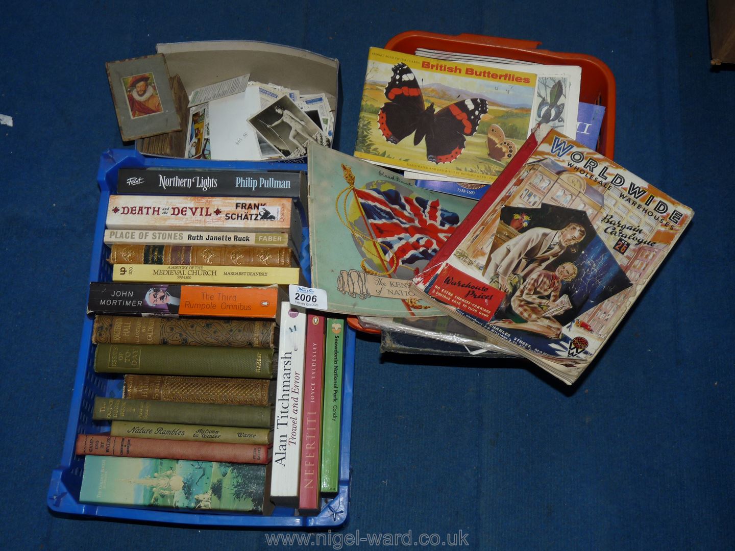 A box of novels, Alan Titchmarsh, Nature Rambles etc.