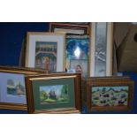 A quantity of Eastern Watercolours including figures on horseback, Orthodox churches,