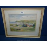 A framed and mounted Watercolour of Abereiddy, Pembs, signed lower right O.M Price.