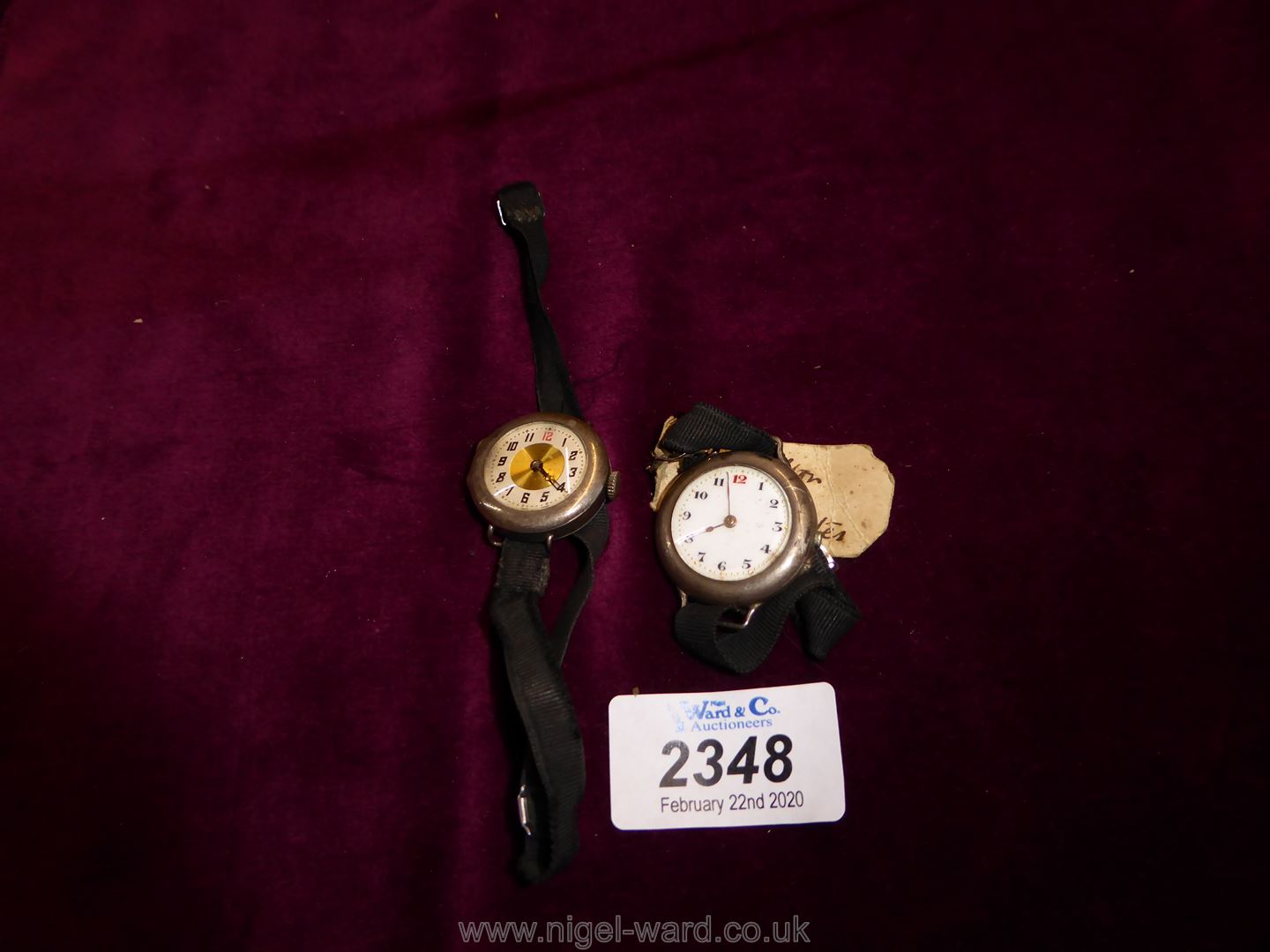 Two vintage silver ladies wristwatches, one as found. - Image 2 of 2