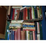 Two boxes of books including The Dam Busters, a book on Wales, Observer's books etc.