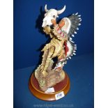 A Franklin Mint Indian statue, Ltd. edition A1682, 'Prayer to the great spirit'.
