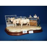 A Border Fine Arts 'Under the Hammer Charolais Cross' Limited Edition, no: 928/1750,