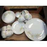 A Denby 'Whisper' part Dinner and tea service including eight dinner plates, eight bowls,