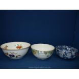 Three large fruit Bowls including Royal Worcester 'Evesham',