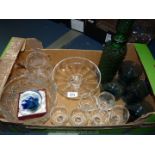 A quantity of glass including a Stuart Crystal cut glass jug, set of six port glasses,