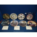 Eight wall Plates including Wedgwood 2003 calendar plate,