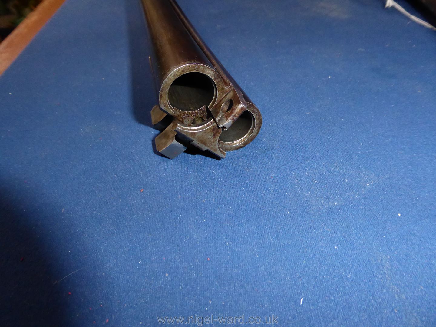 An antique 12 bore side by side double trigger, - Image 13 of 14