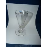 A good Georgian wine glass or small ale with lentoid knop.