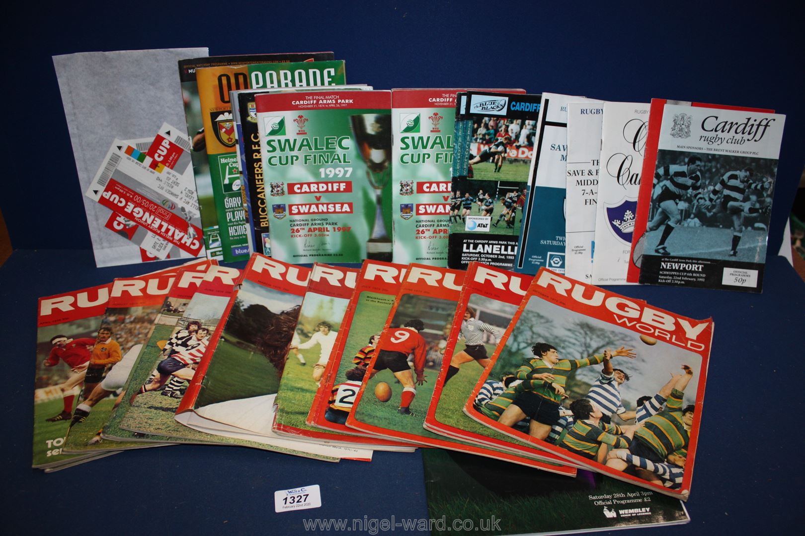 Seventeen Rugby Programmes 1985-2000 mostly Welsh,