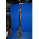A Georgian wooden turf Spade, historically reinforced with metal cutting edge.