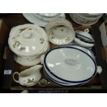 A part dinner service by Alfred Meakin to include; plates, bowls,
