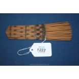 A very collectible tribal art, antique Congolese woven wooden hair comb,