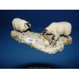 A Border Fine Arts figure group entitled, 'Early lambs, late snow'.