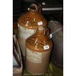 Two Stoneware jars containing 'Lamblin for sheep and calves' (Monmouth),