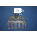 An Austrian Imperial interest, unusual bronze horse comb,